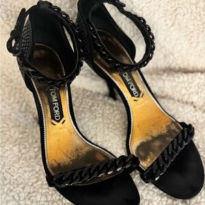 Tom Ford Black and Gold Women's Heels